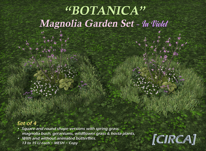 [CIRCA] - "Botanica" Magnolia Garden Set - In Violet
