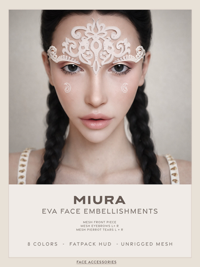 MIURA - Eva Mesh Face Embellishments Decorative Face Mesh Set