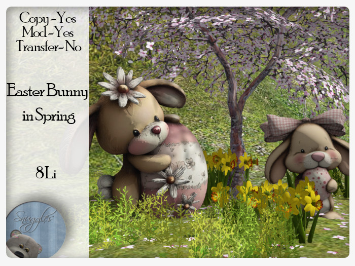 Easter bunny in Spring By Snuggles