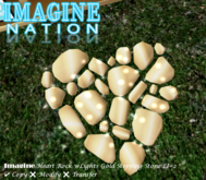 Heart Rock w/Lights-Gold