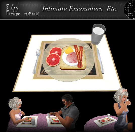 Breakfast Set bacon and eggs animated