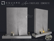 [ SQUARE ] - AEON Fireplace : CONCRETE TSSMP