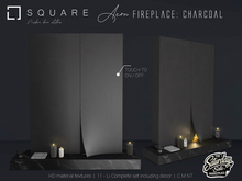 [ SQUARE ] - AEON Fireplace : CHARCOAL TSSMP
