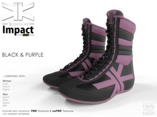 Impact :: Unisex Boxing Shoes :: Black & Purple :: {kokoia}