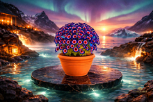 Hypnotic Eye Flower Plant – Surreal Decorative Potted Plant