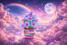 Rainbow Hibiscus Plant – Colorful Decorative Flower Potted Plant