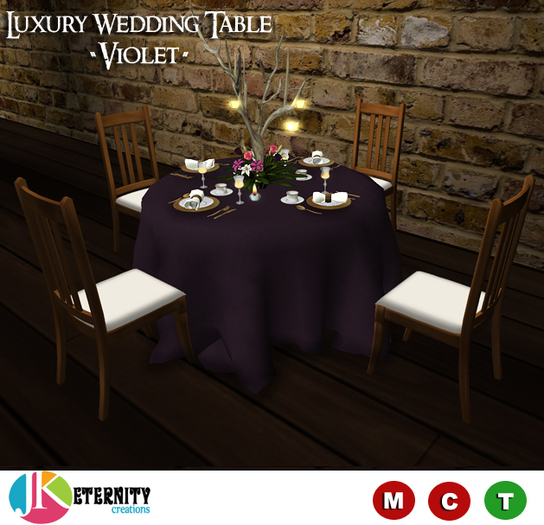 .::J&K::. Luxury Wedding Table [Violet]