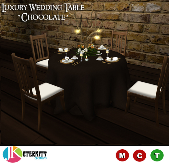 .::J&K::. Luxury Wedding Table [Chocolate]