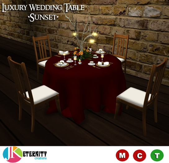 .::J&K::. Luxury Wedding Table [Sunset]