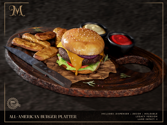 Mura Home - All-American Burger Platter 