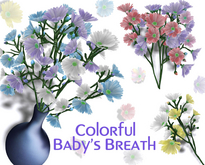 - Full Perm - Colorful Baby's Breath