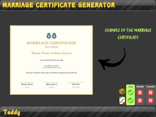 Marriage certificate generator