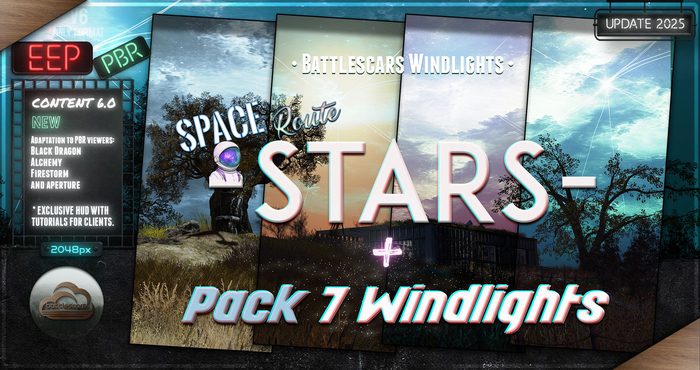 - BATTLESCARS WINDLIGHTS - STARS - SPACE ROUTE 6.0 (EEP / PBR)