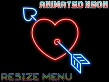 ★★★★★~ Pierced Neon Heart - Animated - Resize Menu
