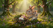 <Aphrodite> Sweet bunnies family nest