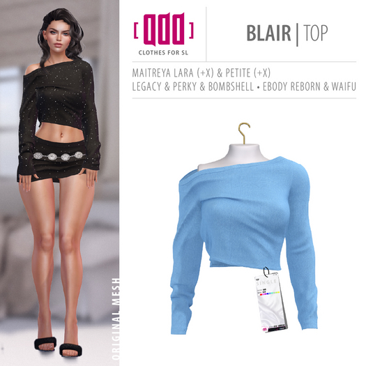 [ADD] Blair Top - BlueL
