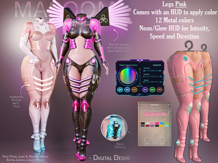 [[ Masoom ]] Digital Desire Legs - Pink