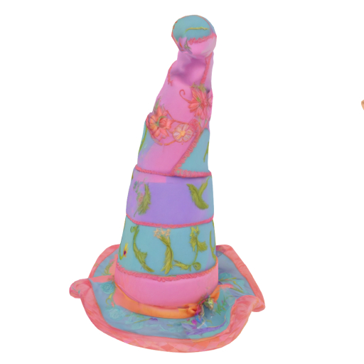 LL pointy easter witch hat 454 Full Perm ruffled embroidered embroidery patchwork