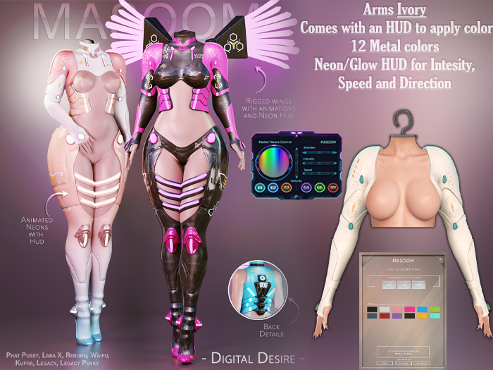 [[ Masoom ]] Digital Desire Arms - Ivory 