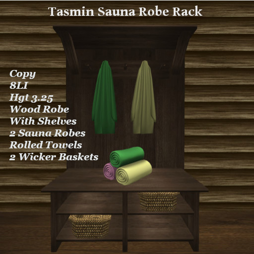 Tasmin Sauna Robe Rack1