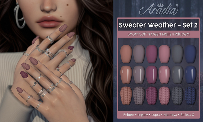 Aradia - Sweater Weather Nails Set 2 [Short Coffin]
