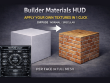 Builder Materials HUD - Apply Your Own Textures Luxe / Dark / Holo Pack
