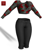 Rose Capri Pants Outfit Reborn