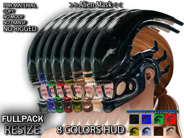 **Alien Mask Female (PACK)**PlayFullMesh