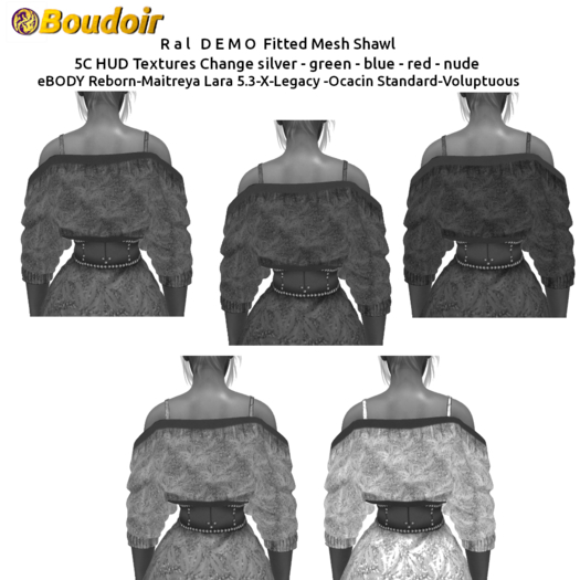 *!*BOUDOIR Ral FitMesh Shawl DEMO