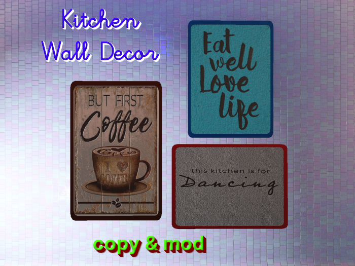Kitchen Wall Decor-3 PCs