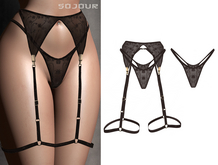 SOJOUR - Veronika garter & thong - choco