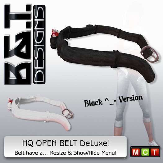 :.<B&T>.: Open Belt - Black