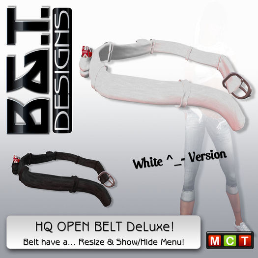 :.<B&T>.: Open Belt - White