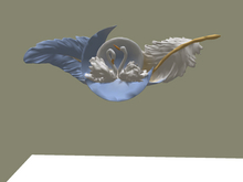 3 D Swan Wall Hanging Full Perm