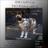 (HK) SciFi Cat Light Grey( TWI Wildcat add-on )
