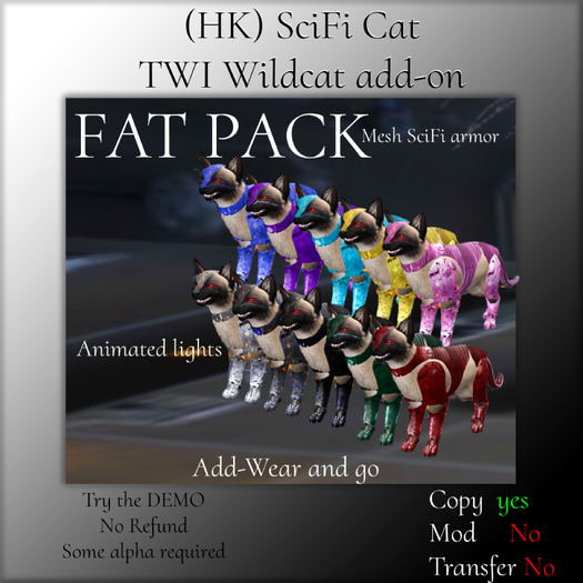 (HK) SciFi Cat FAT PACK ( TWI Wildcat add-on )