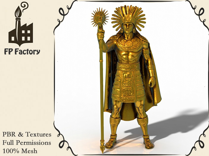 Golden Inca Statue Second Life Marketplace - Golden Inca Statue Full Perm