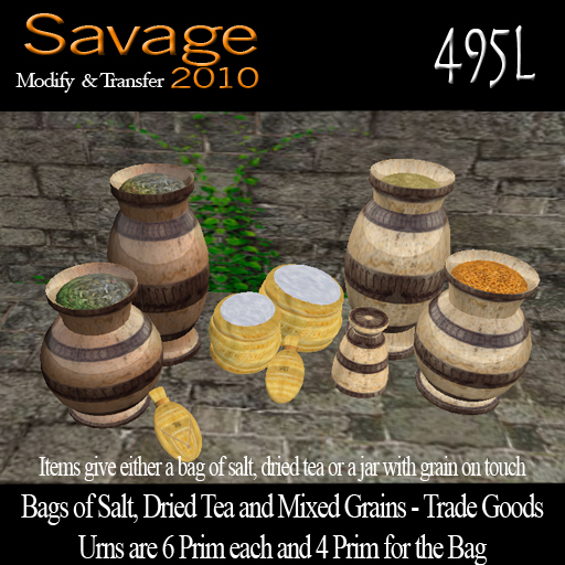 Trade Goods - Market Pack - Tea, Salt and Grains