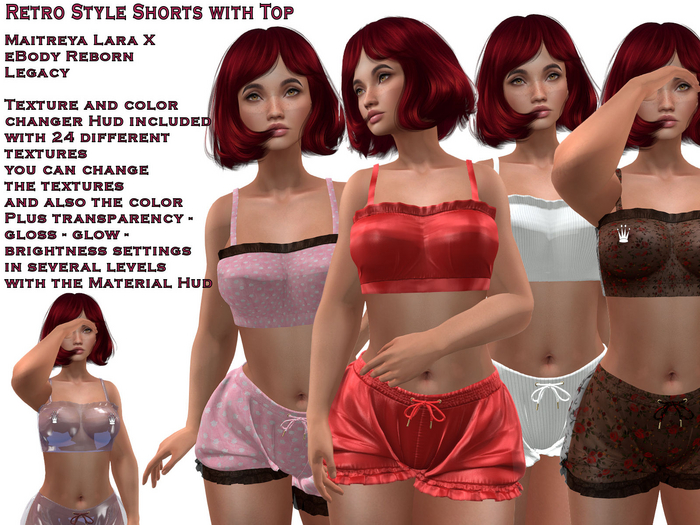 Retro Style Shorts with Top (ADD)