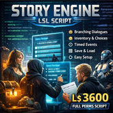 Interactive Branching Story Engine LSL Script for Second Life – Narrative Adventure System
