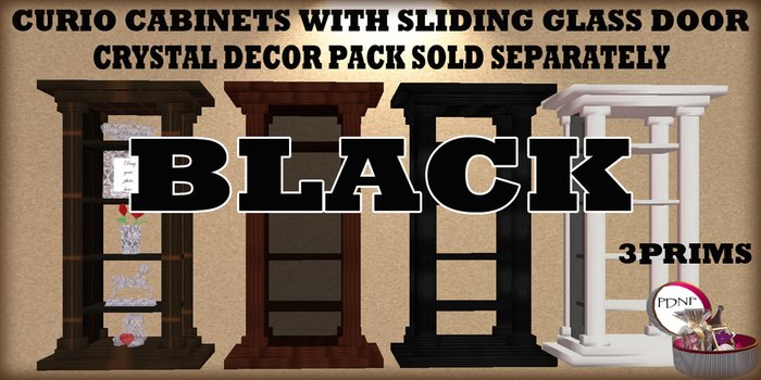 PDN: CURIO CABINET BLACK BOXED