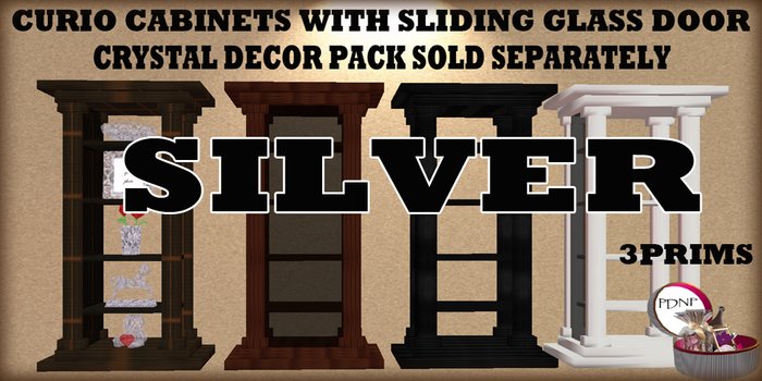 PDN: CURIO CABINET SILVER BOXED