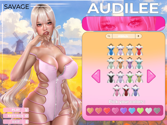 Audilee - Savage Dress - [FATPACK]