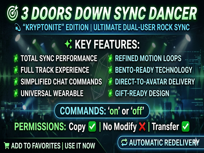 3 Doors Down - Kryptonite Sync Dancer | High-Energy Rock Dance & Audio Loop | Multi-User Synchronization Kit