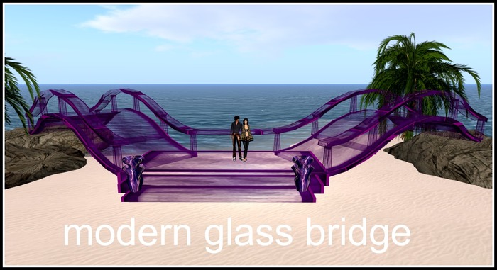 modern glass bridge