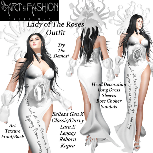 ART & FASHION - LADY OF THE ROSES OUTFIT