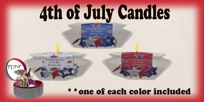 PDN: JULY 4TH CANDLES