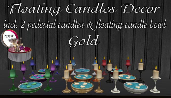 PDN: FLOATING CANDLES GOLD BOXED