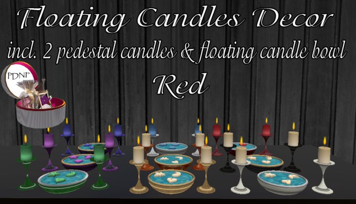 PDN: FLOATING CANDLES RED BOXED