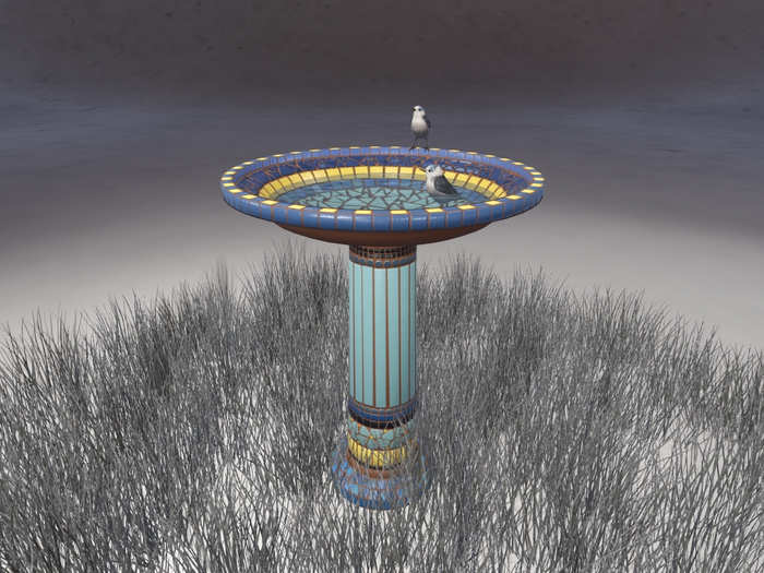 Mosaic Birdbath 